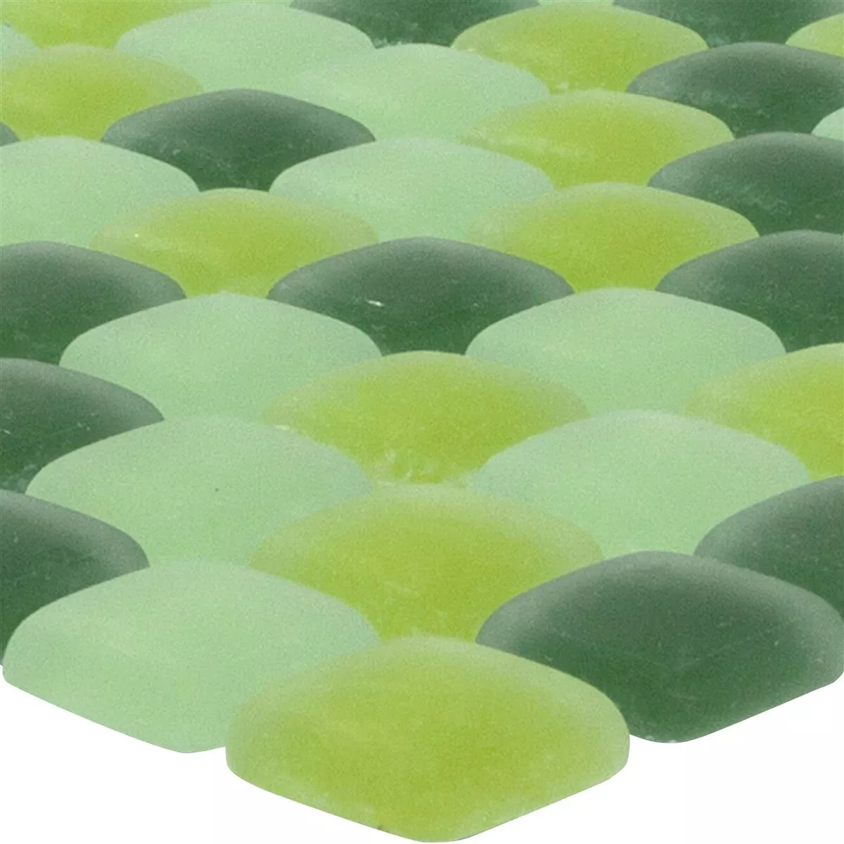 Glasmosaik Fliesen Ponterio Frosted Grün Mix