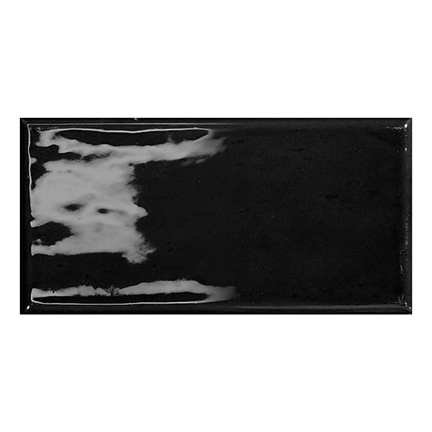 Calissi Noir Brillant Rustique 7,5x15 cm Negro