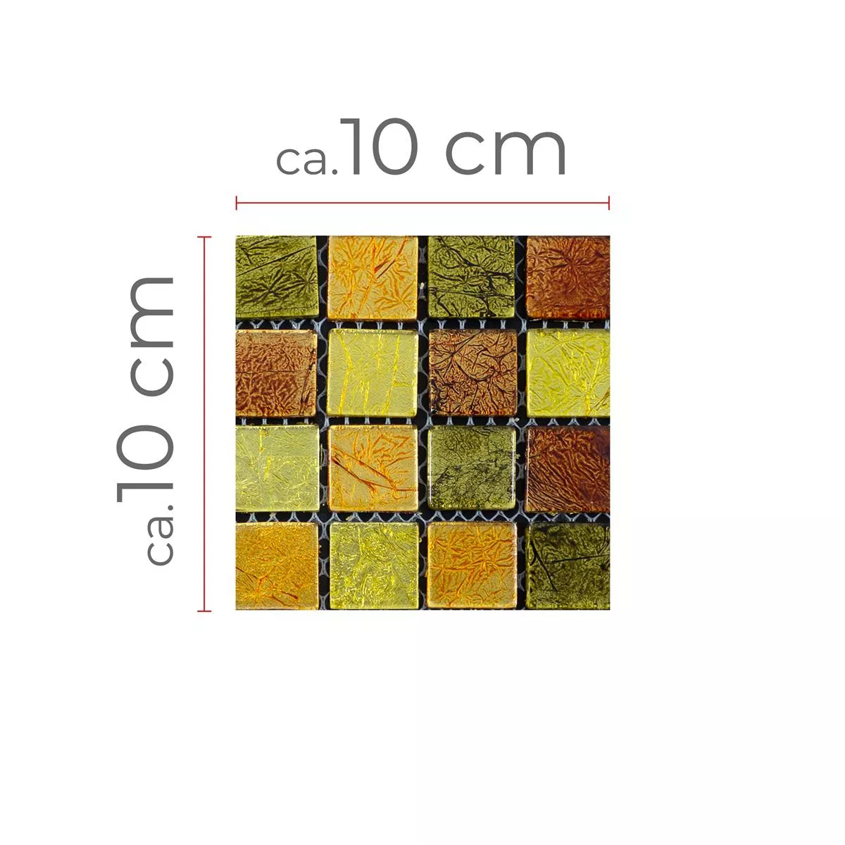 Campione Mosaico Di Vetro Piastrelle Curlew Giallo Arancione 23 4mm