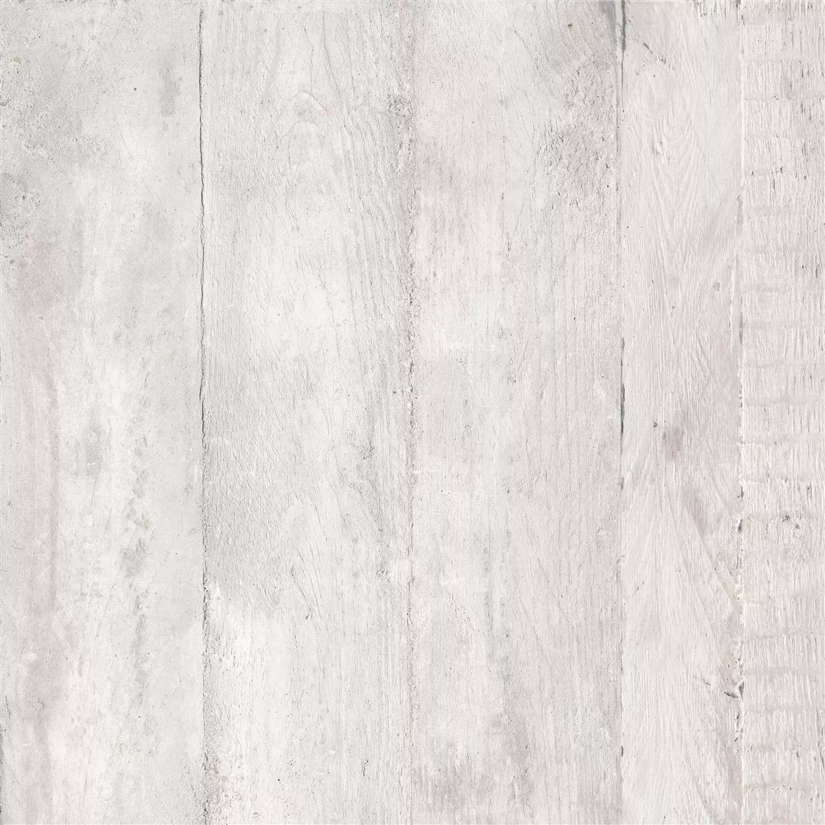 Muster Bodenfliesen Gorki Holzoptik 60x60cm Glasiert Weiß