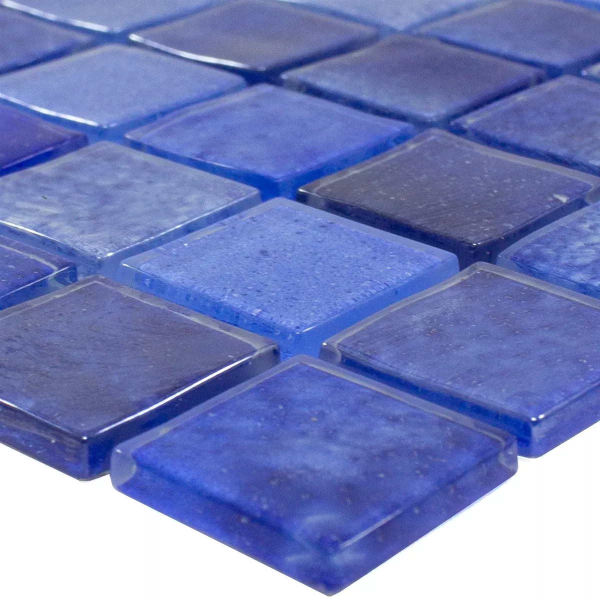 Glasmosaik Ayanos Blau 23x23x4 mm