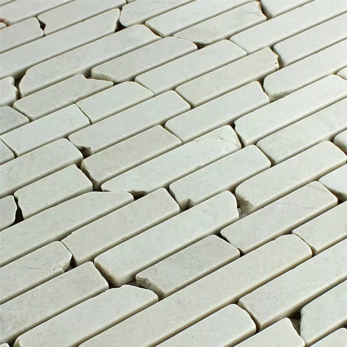 Mosaikfliesen Marmor Botticino Brick