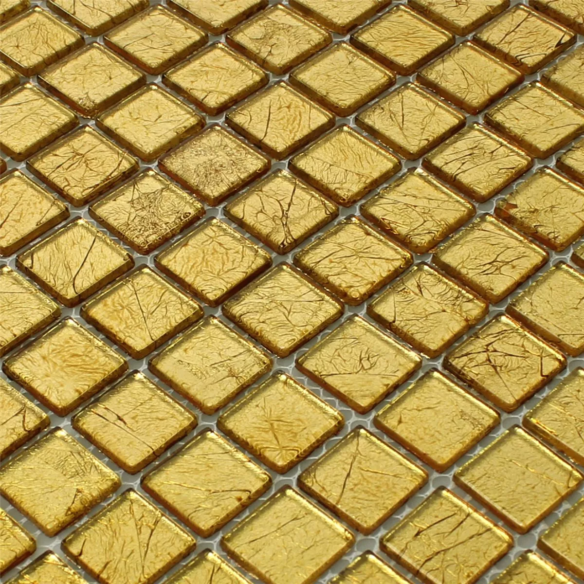 Glasmosaik Fliesen Crystal Gold Struktur
