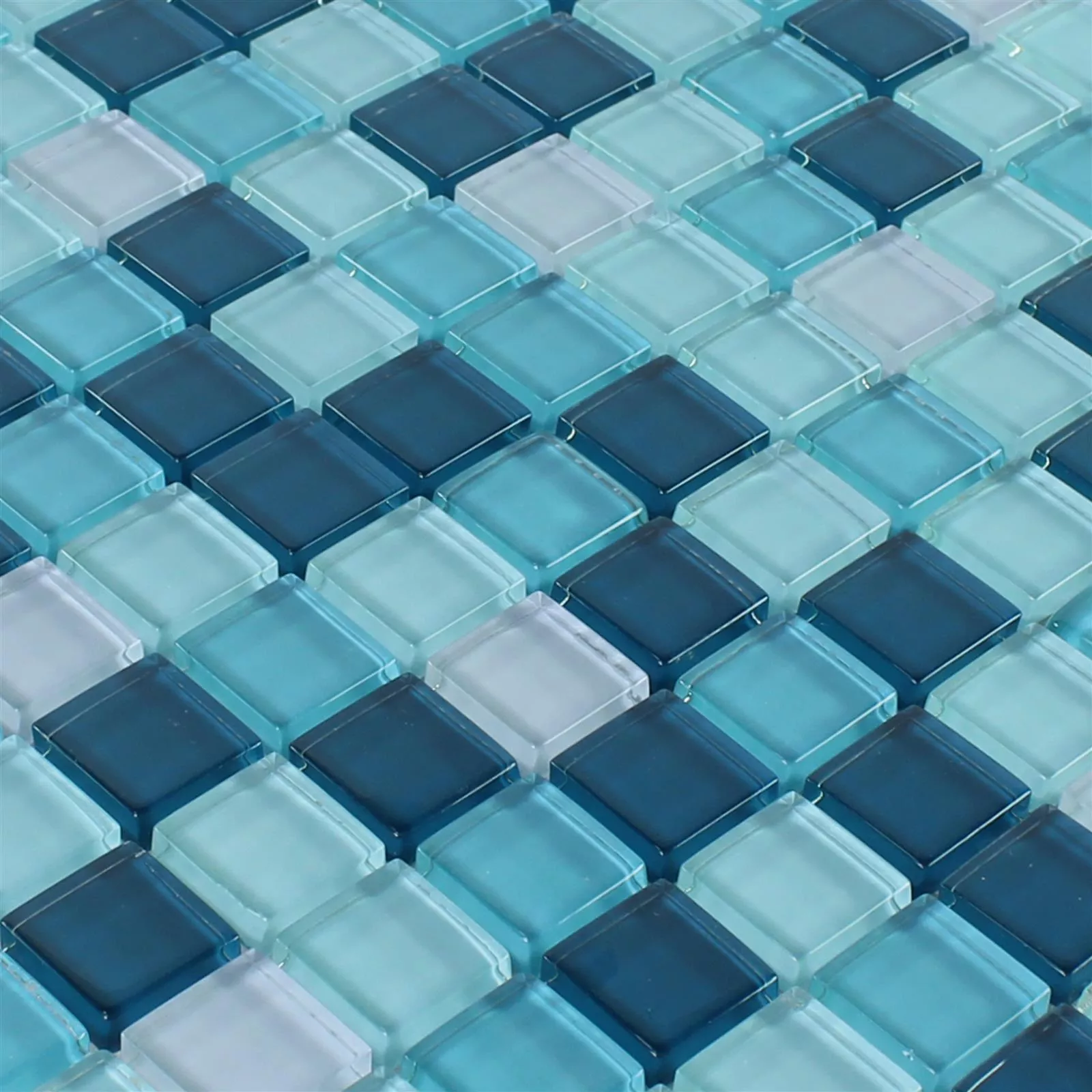 Mosaico Di Vetro Piastrelle Palikir Blu Verde Mix