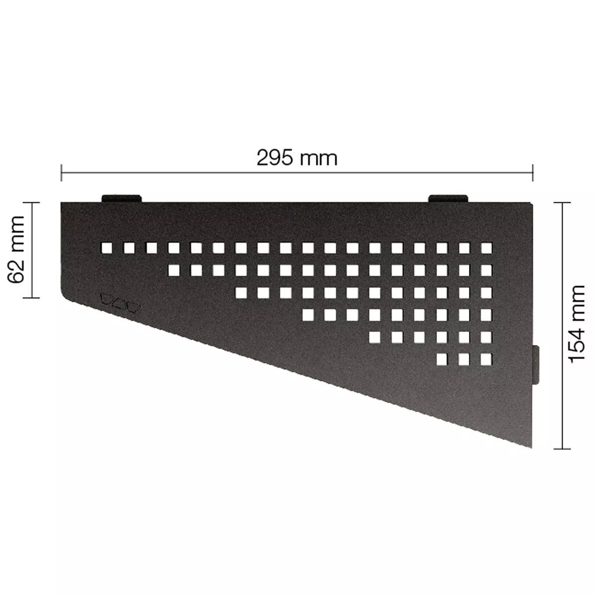 Mensola a muro Mensola per doccia Schlüter quadrata 15,4x29,5 cm quadrata antracite