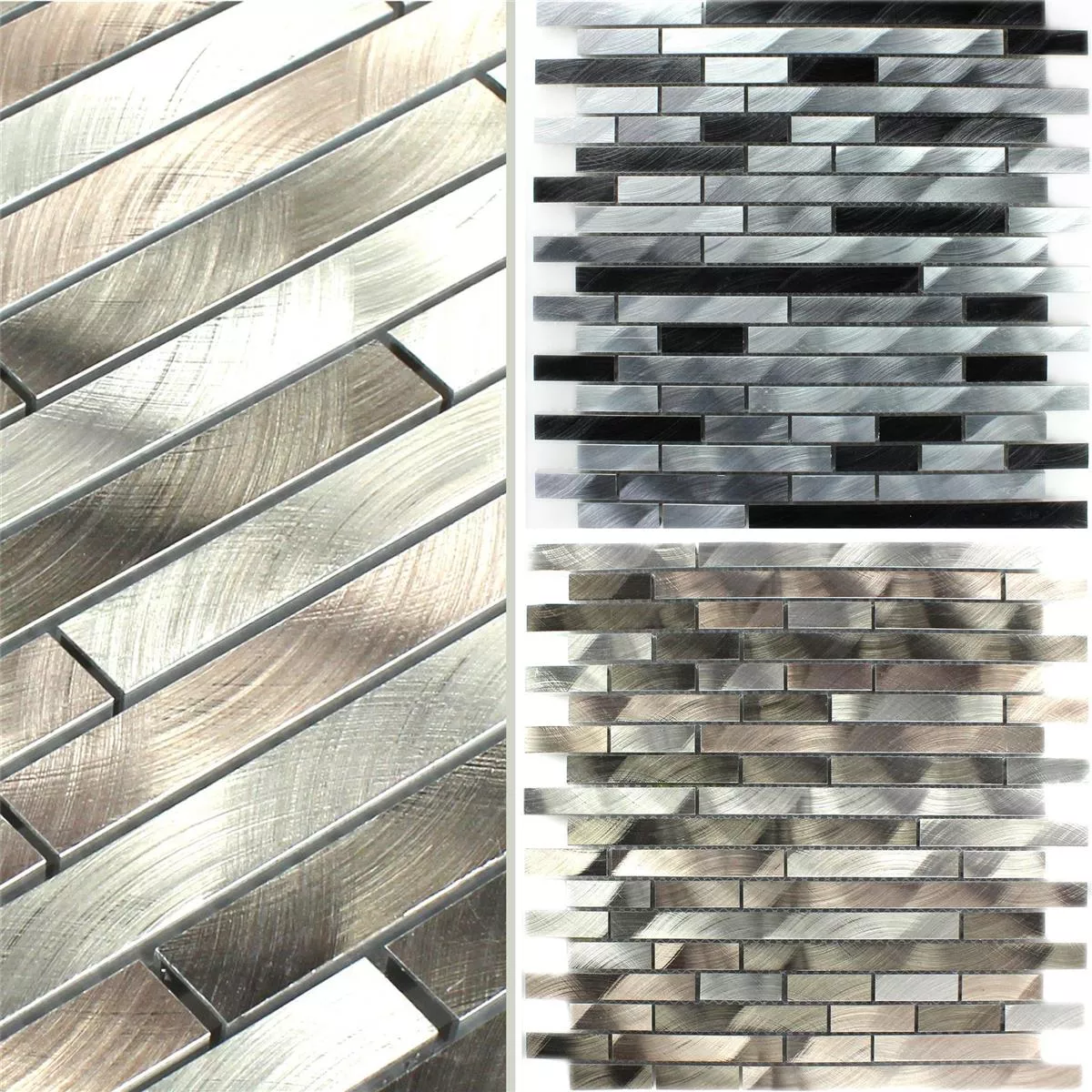 Muster von Mosaikfliesen Aluminium Metall Sahara