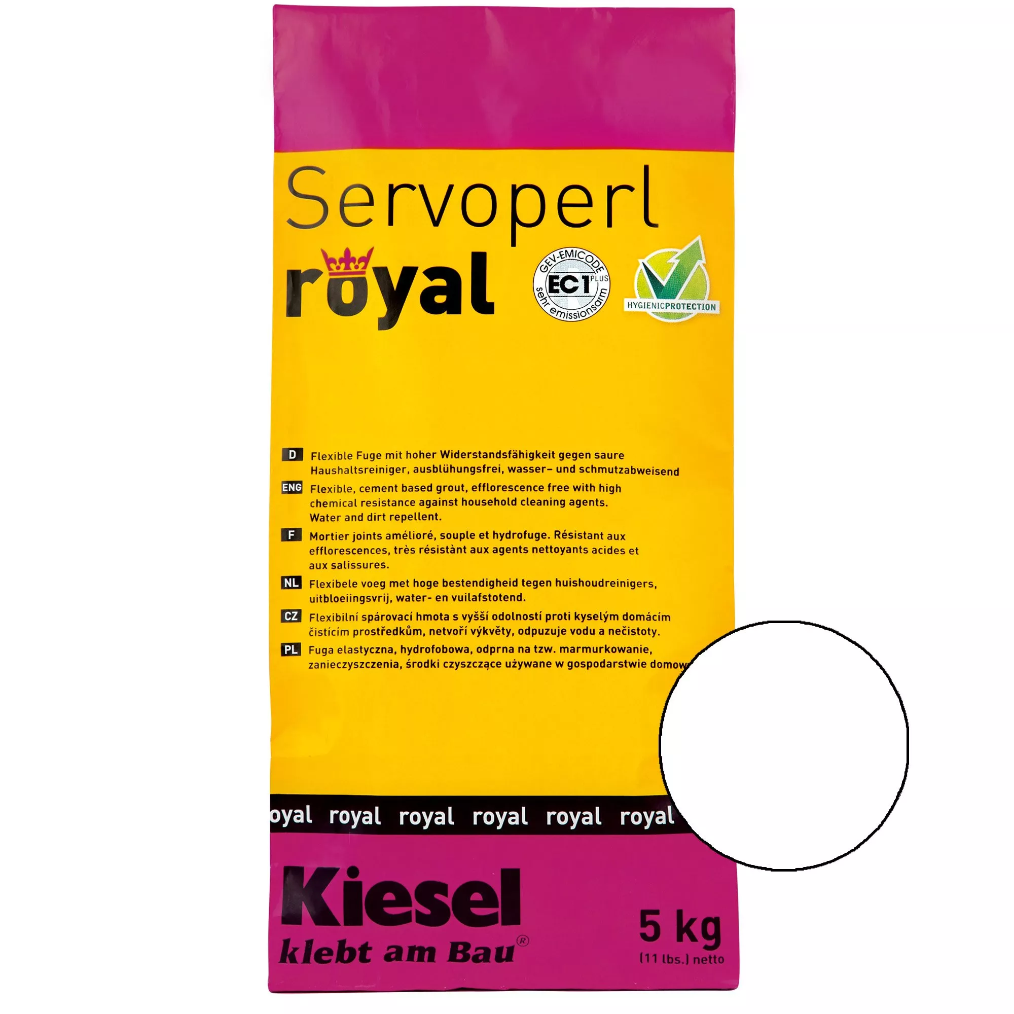 Kiesel Servoperl royal - Flexible, wasser- und schmutzabweisende Fuge (5KG Weiß) Kiesel Servoperl royal - Flexible, wasser- und schmutzabweisende Fuge (5KG Weiß)