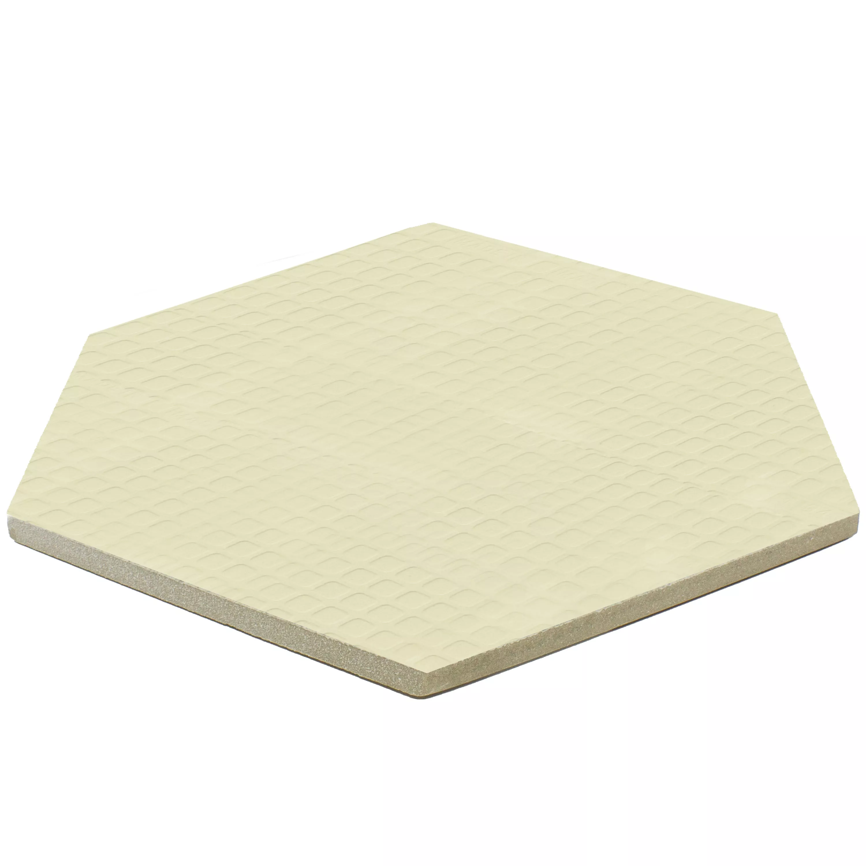 Grès Cérame Pleine Masse Carrelage Millennium Hexagone 3D Optique Taupe 22,5 x 25,9cm