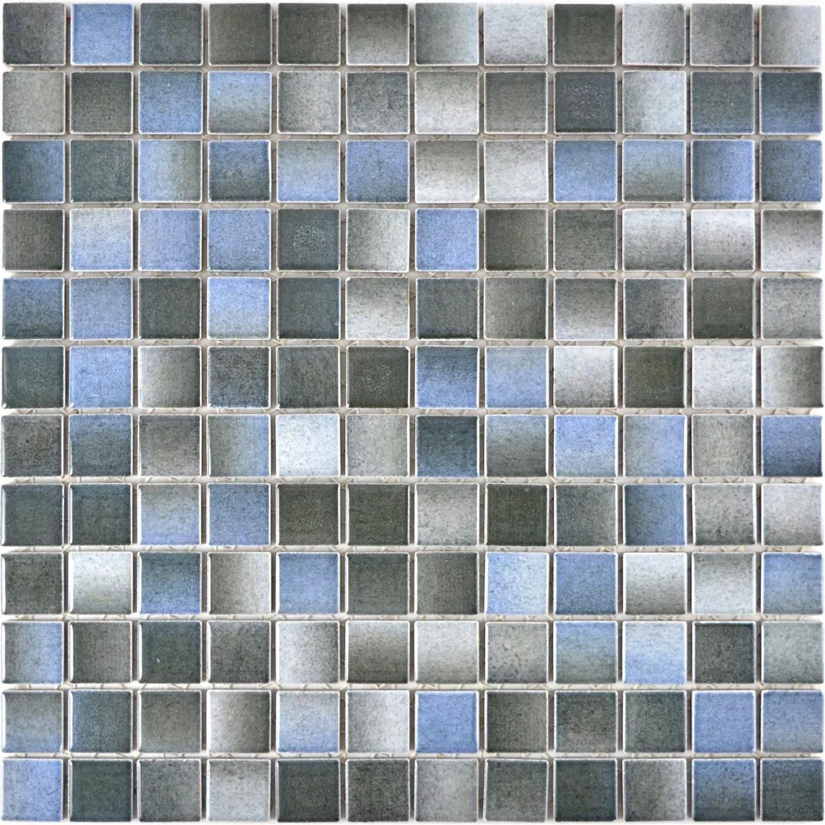 Keramik Mosaikfliesen Picasso Grau Blau