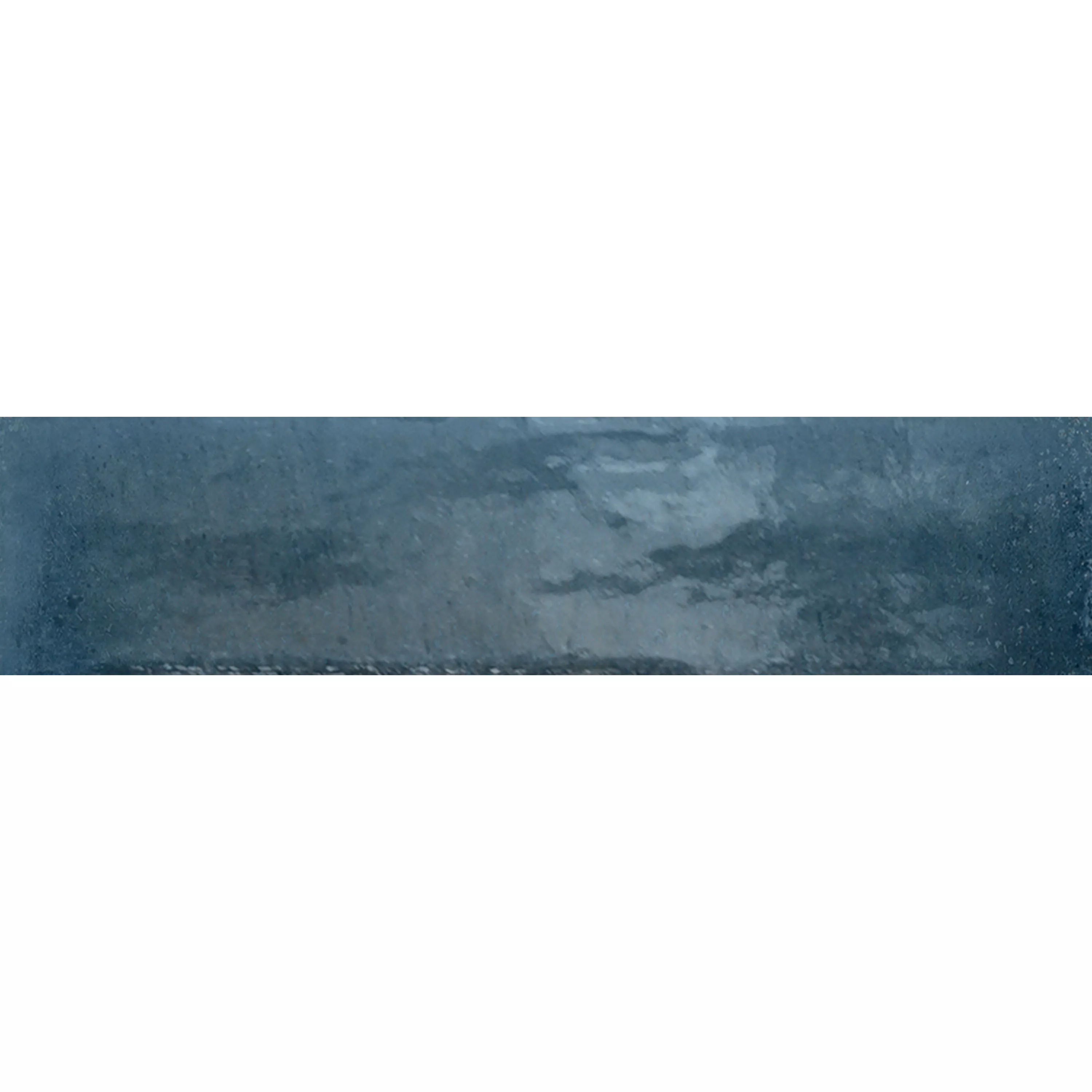 Wandfliesen Laguna Glänzend Gewellt Blau 6x24cm