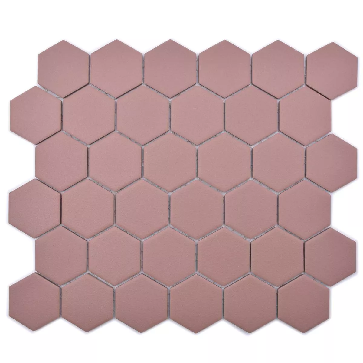 Muster von Keramikmosaik Bismarck R10B Hexagon Terracotta H51