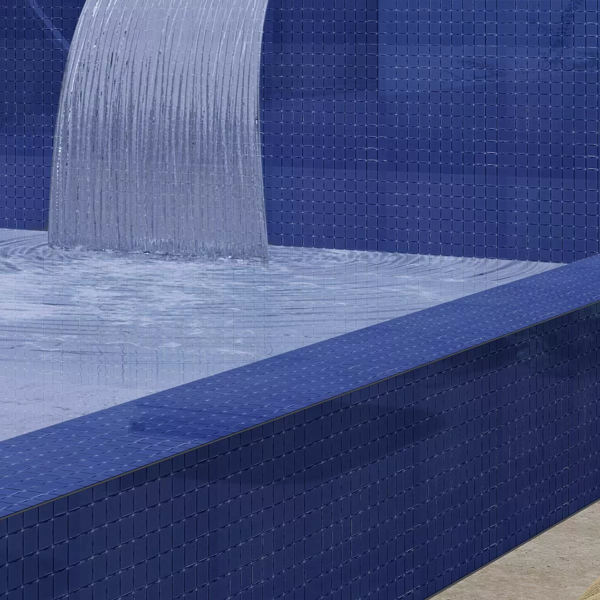 Vetro Piscina Mosaico Venetia Blu Scuro