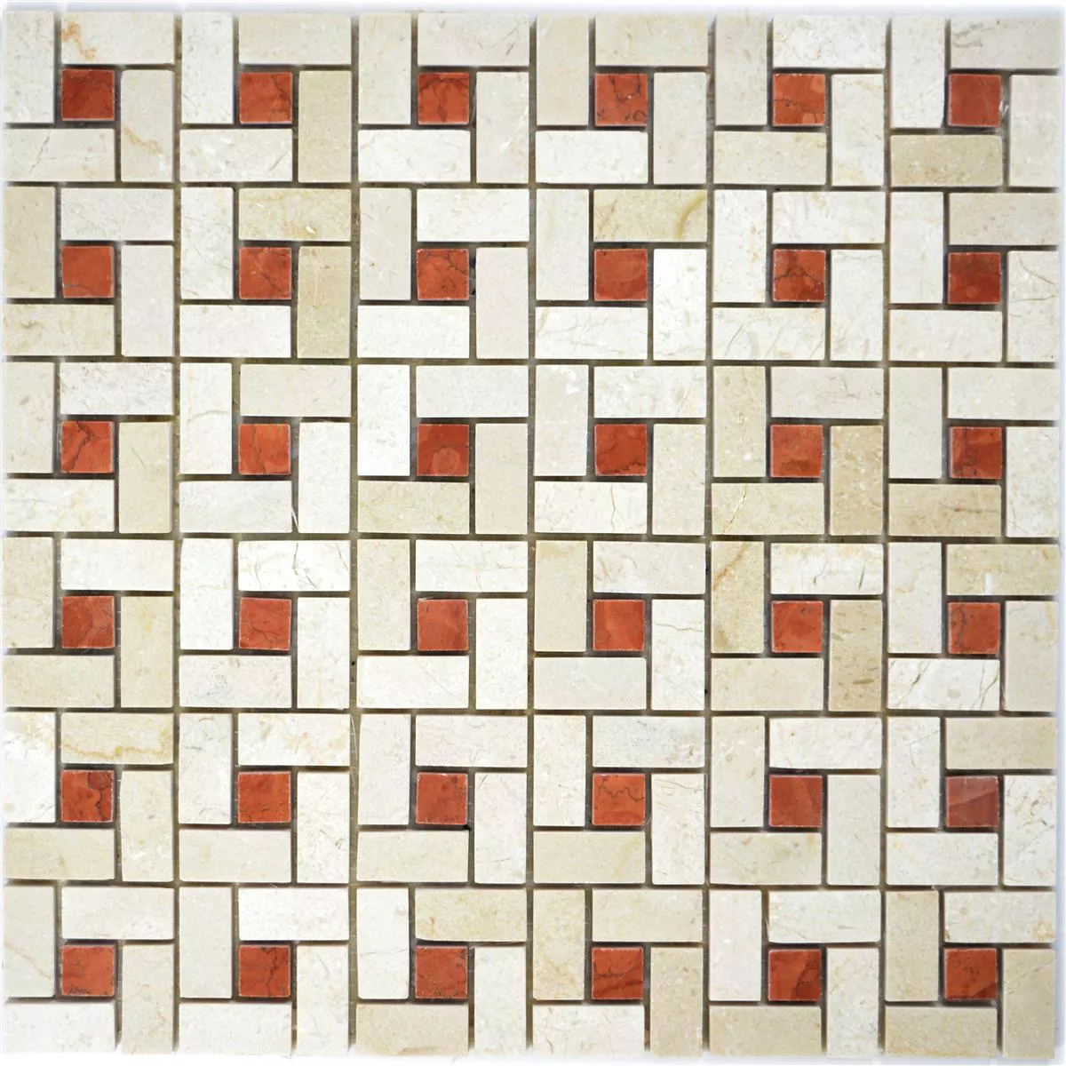 Muster von Naturstein Mosaik Fliesen Umay Beige Pink