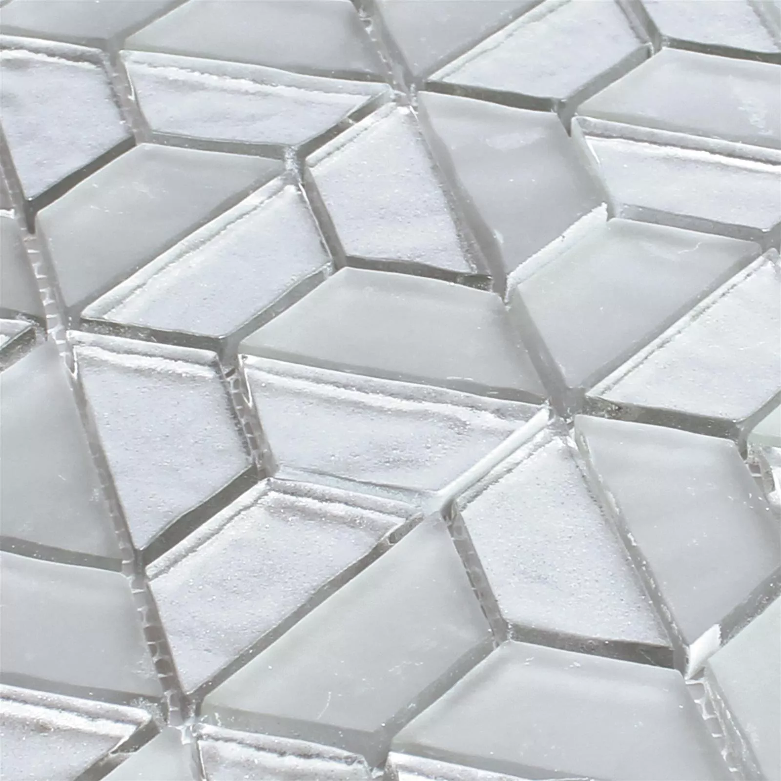 Glasmosaik Fliesen Alaaddin Hexagon Silber