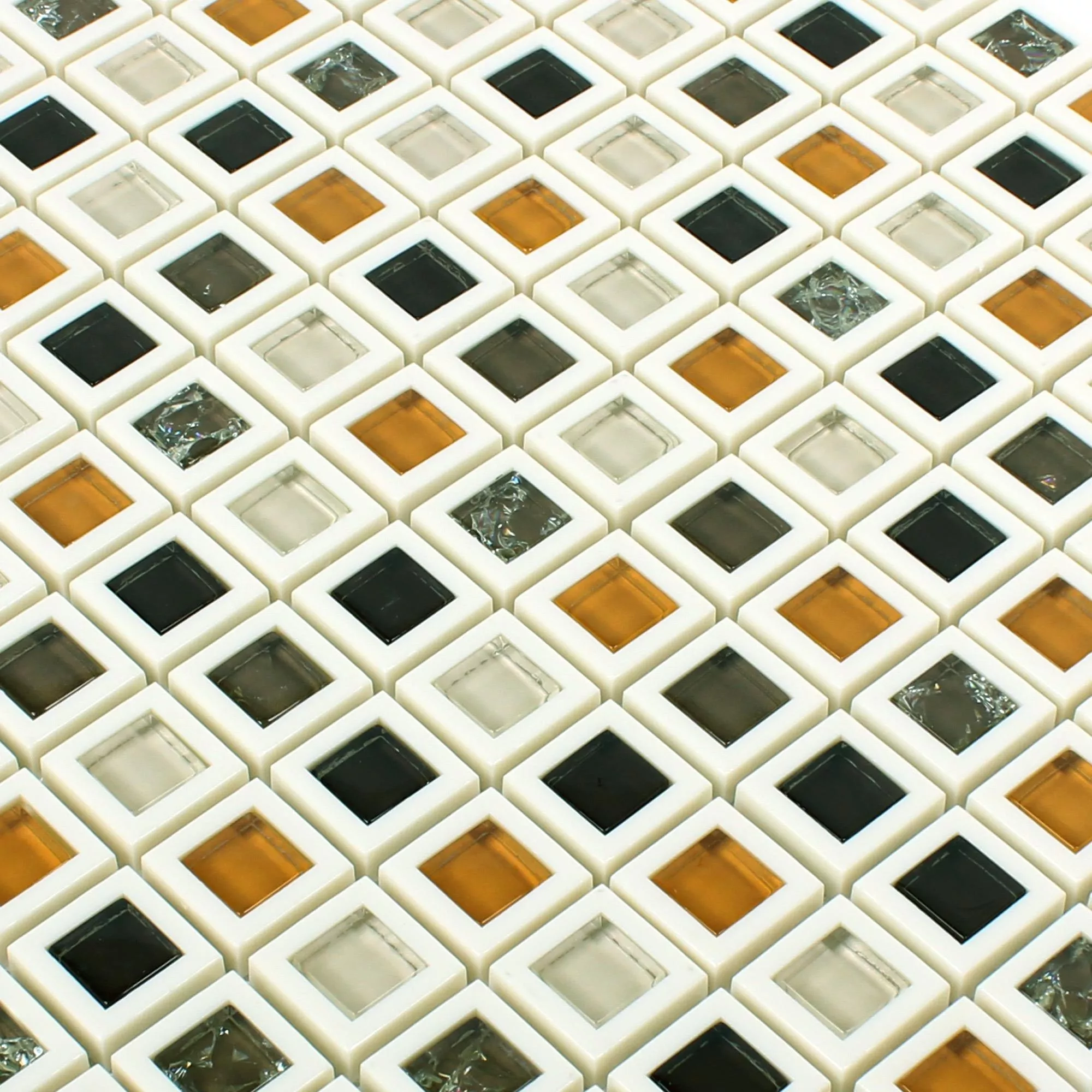 Glas Kunststoff Mosaik Anatolia Braun