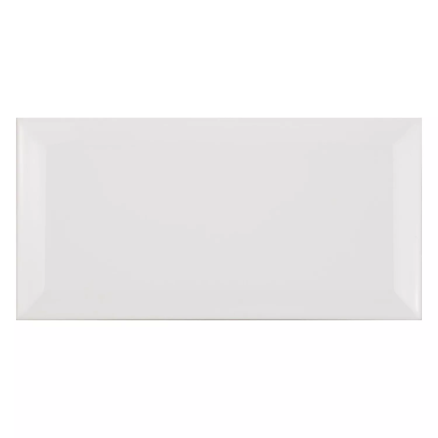 Metrofliese Weiß Matt 10x20 cm Facette Jasper Blanco