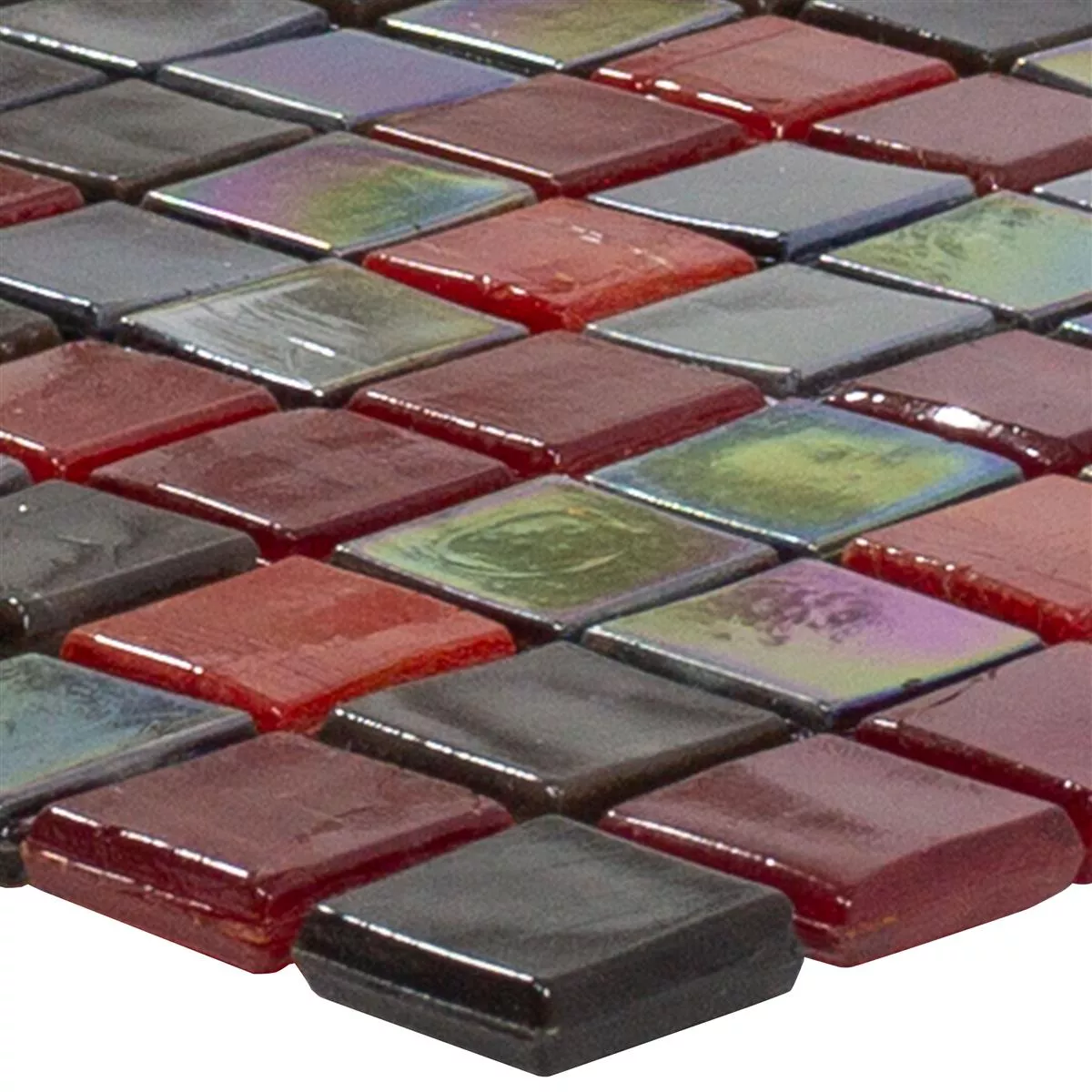 Glasmosaik Fliesen Salsa Rot Schwarz