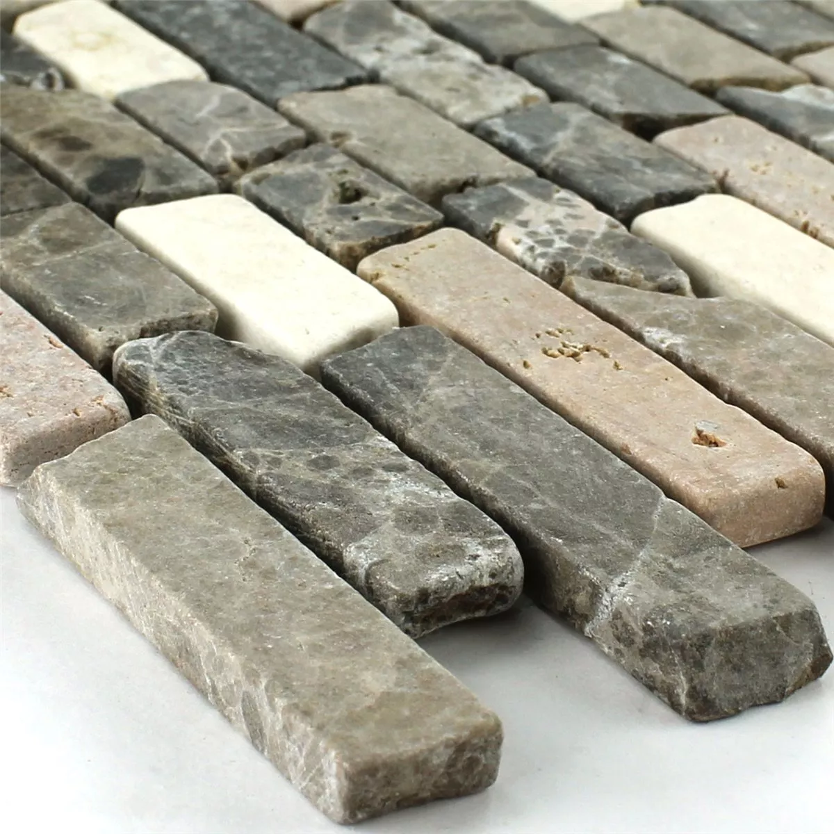 Mosaikfliesen Marmor Braun Mix