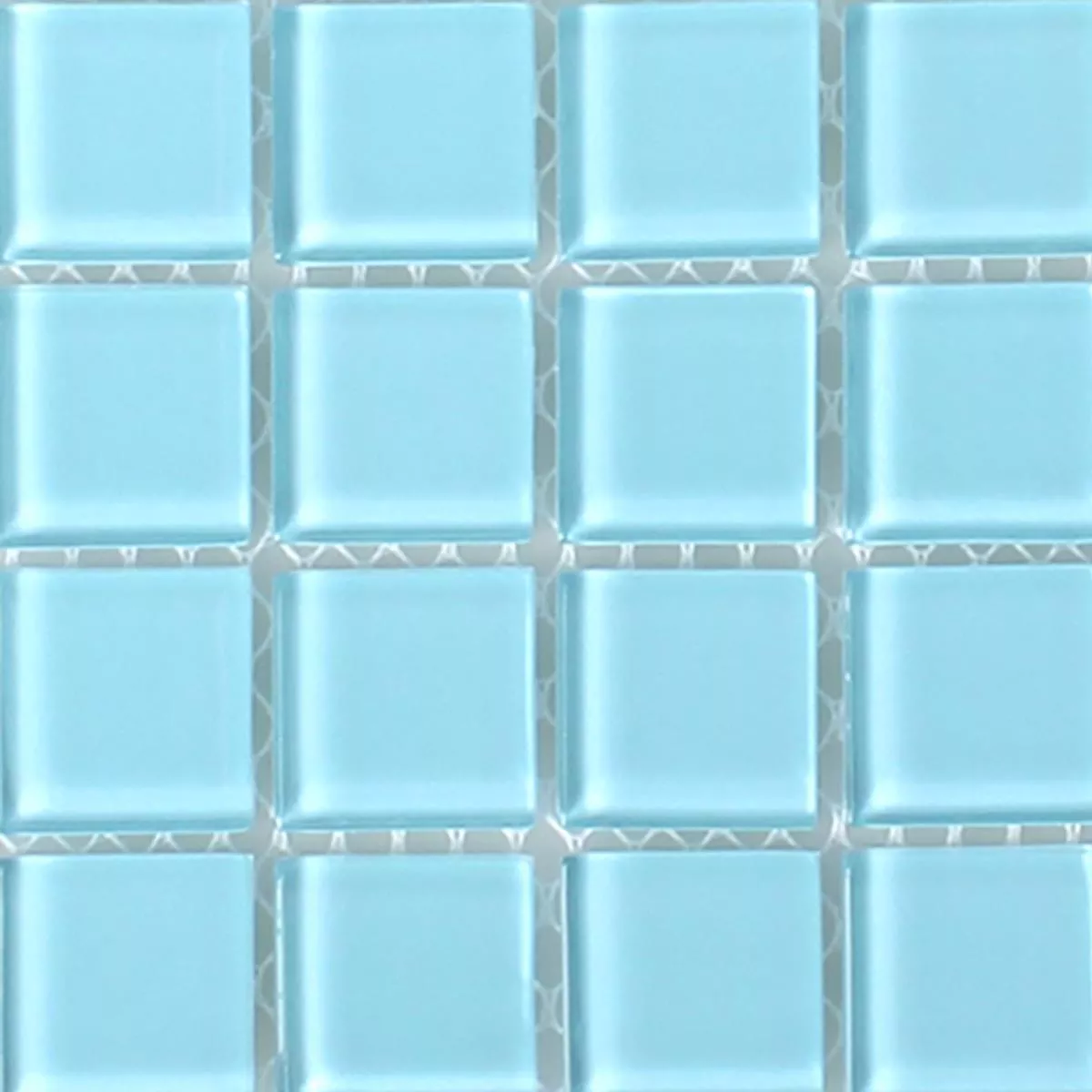 Muster von Glasmosaik Fliesen Florida Hellblau
