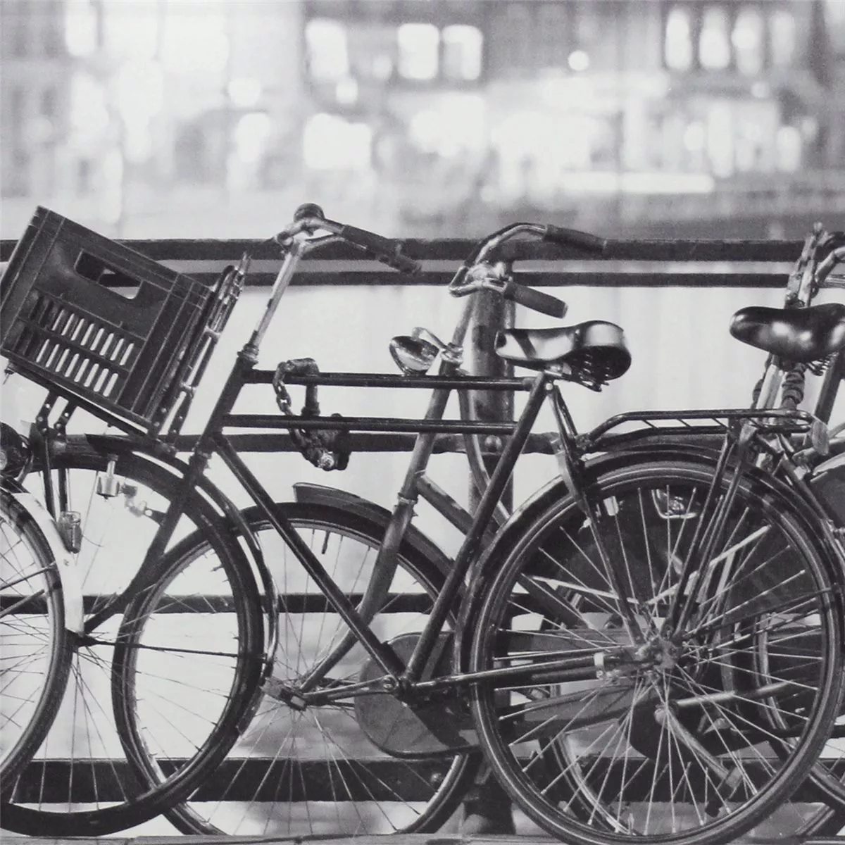 Amsterdam Dekor Glas Effekt Fliese Fahrrad 20x50cm