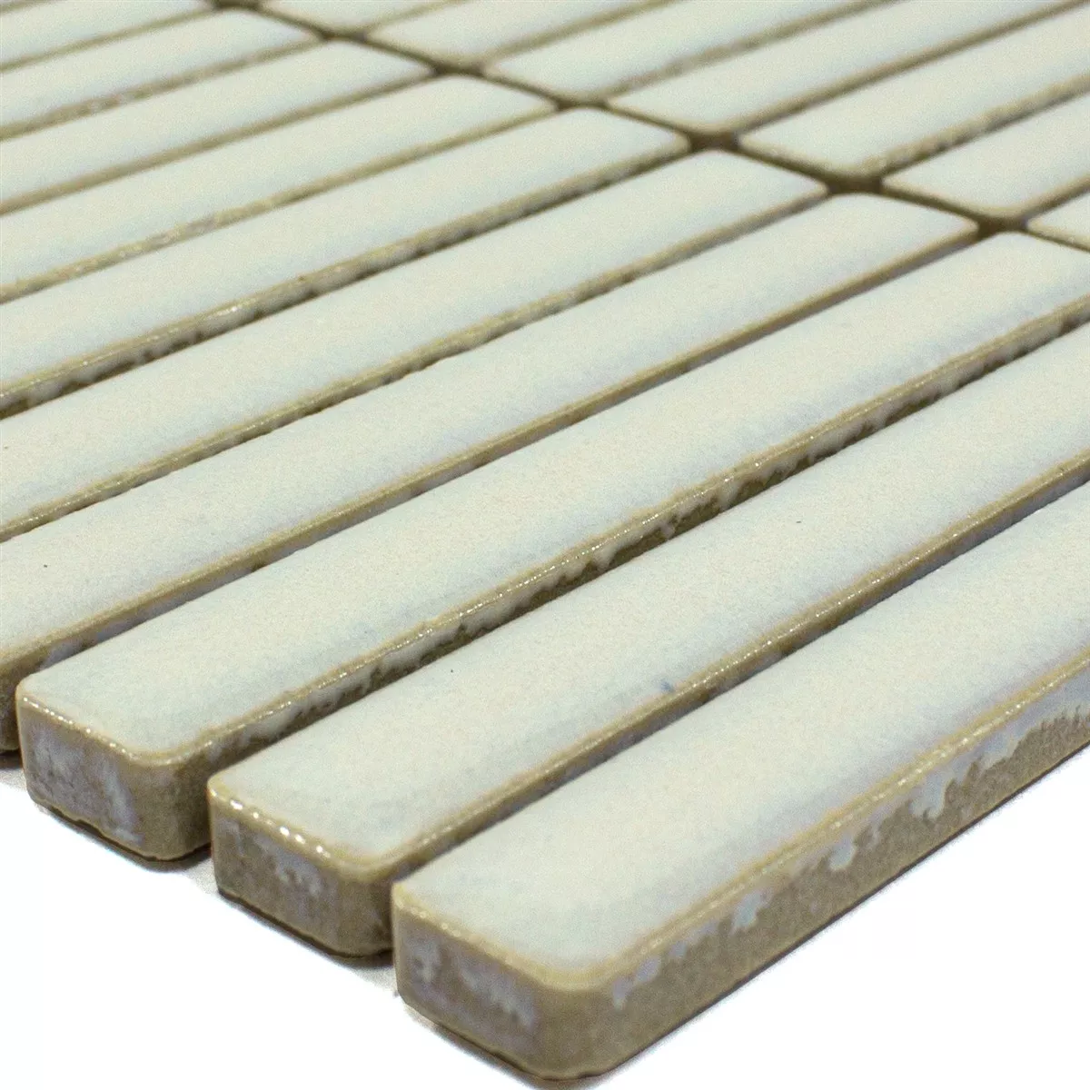 Mosaïque Carrelage Wallachia Gris Clair Brillant 12x92x8 mm