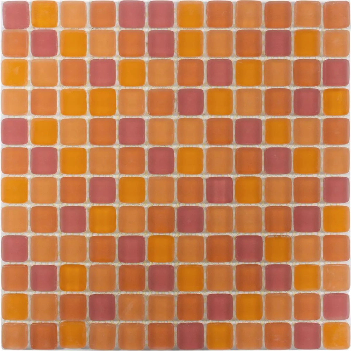 Muster von Glasmosaik Fliesen Ponterio Frosted Orange Mix