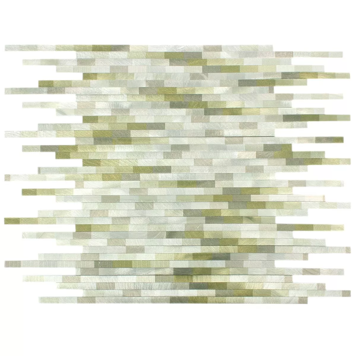 Muster von Mosaikfliesen Aluminium Wishbone Grün Silber