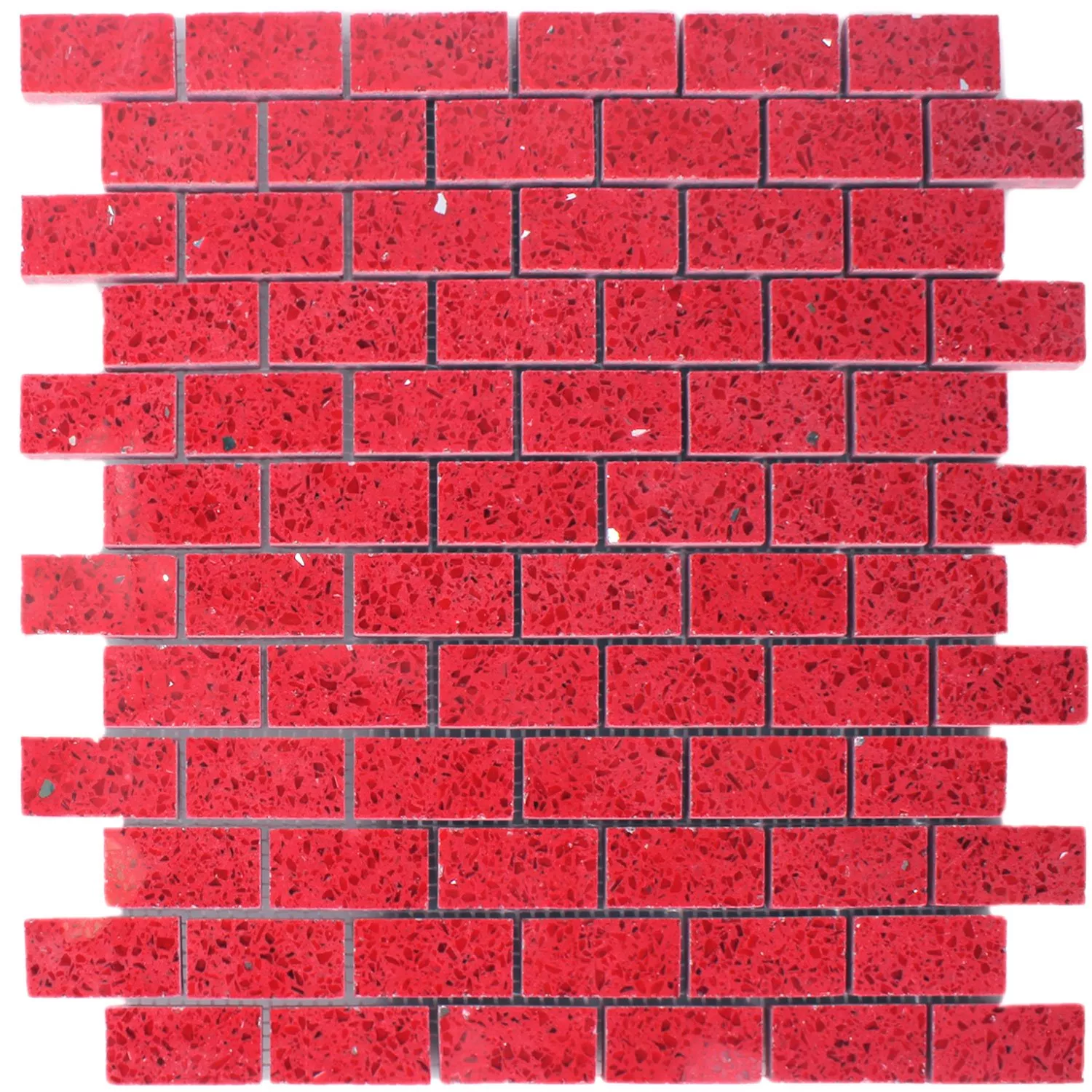 Campione Mosaico Resin Quarz Rosso