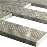Marbre Pierre Naturelle Rayures Mosaïque Carrelage Grover Brun