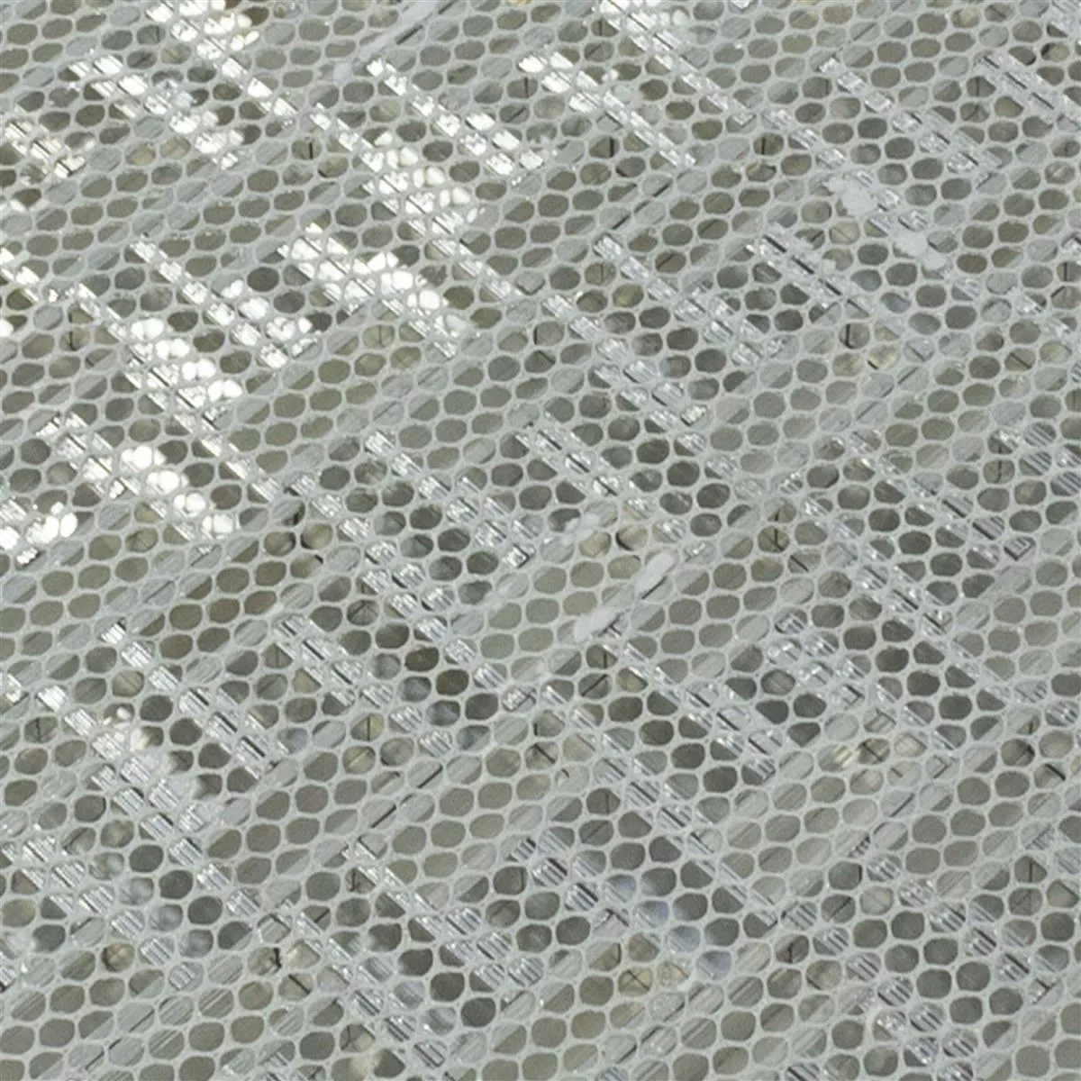 Alluminio Metallo Mosaico Quantum Argento