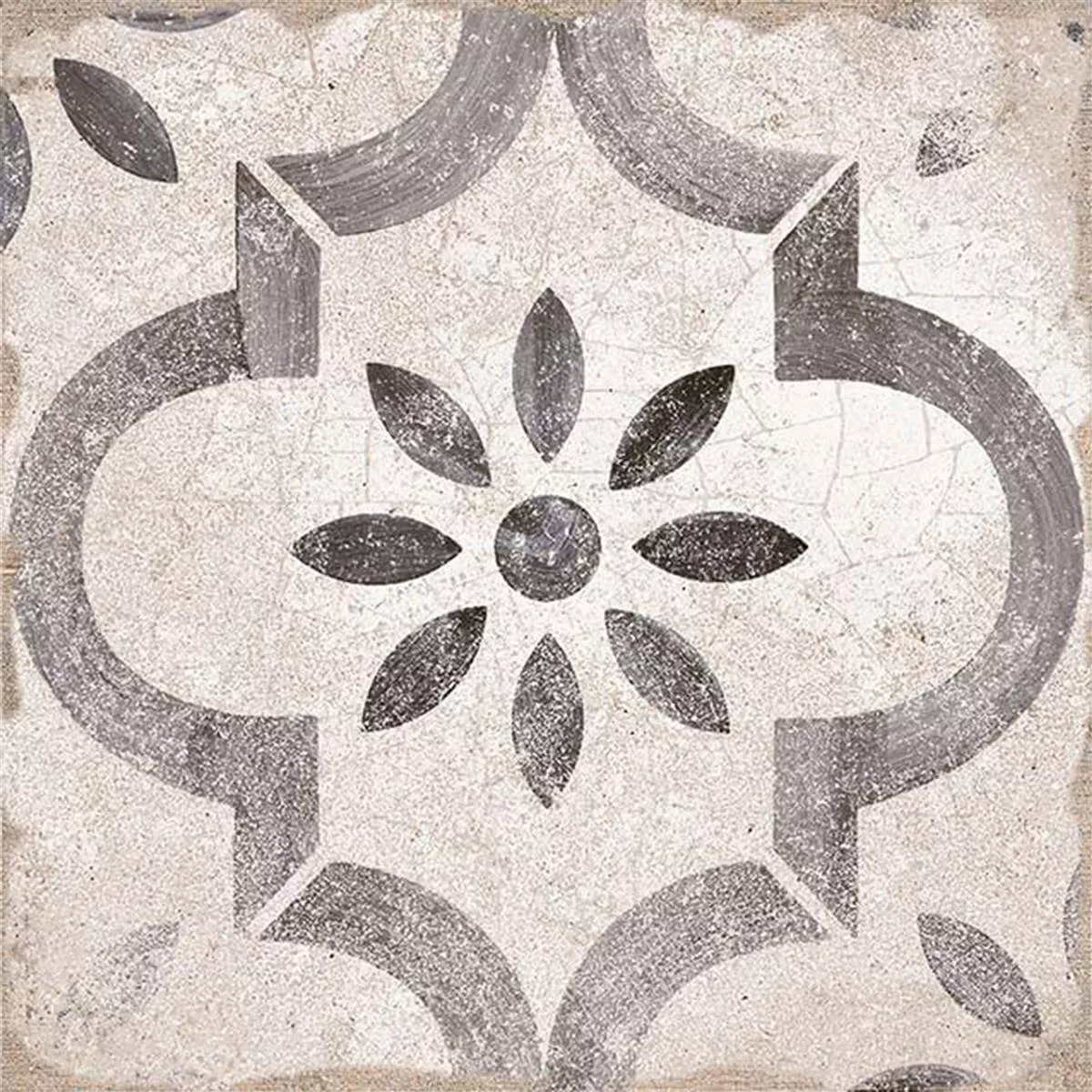 Gres Porcellanato Piastrelle Allora Decorative Grigio 22,5 x 22,5cm