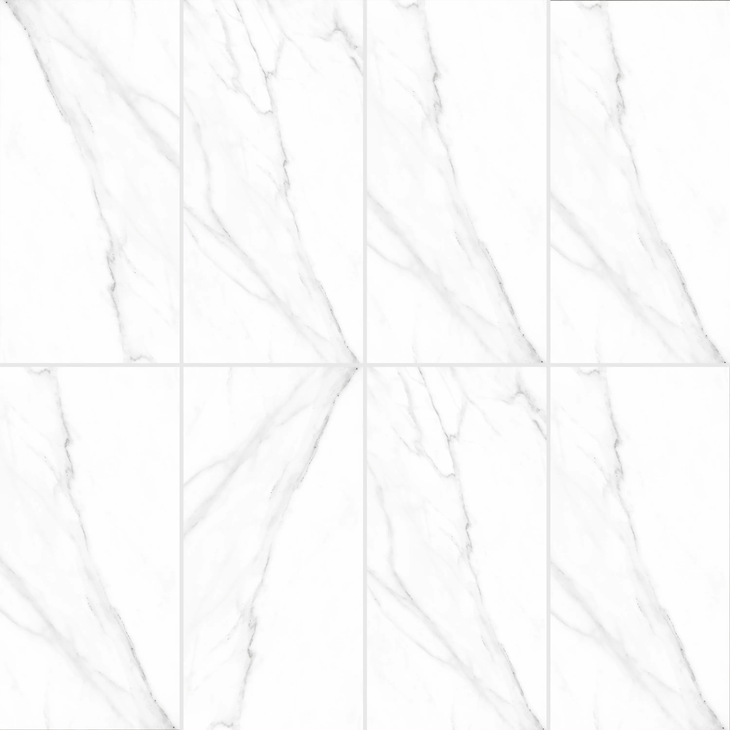 Carrelage Sol Et Mur Arcadia Marbre Optique Poli Brillant Blanc 30x60cm