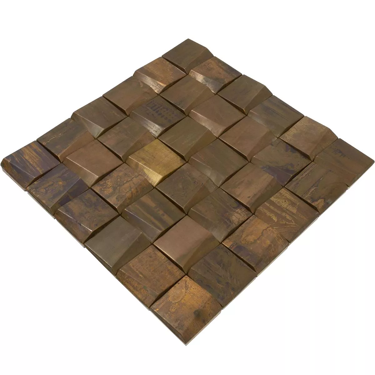 Metallo Rame Mosaico Copperfield 3D 48x48mm