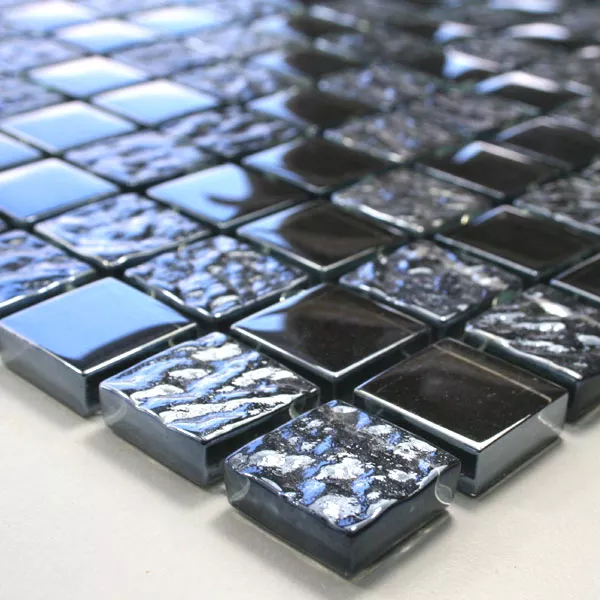 Muster von Glasmosaik Fliesen Oslo Metall Getrommelt