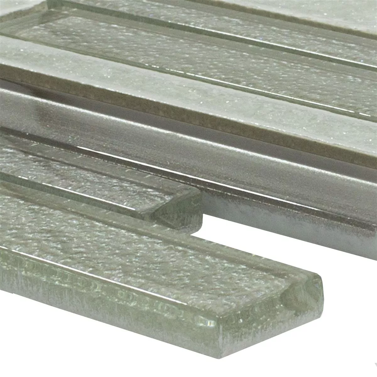 Glas Naturstein Mosaik Crystal Springs Brick Weiß Glas Naturstein Mosaik Crystal Springs Brick Weiß