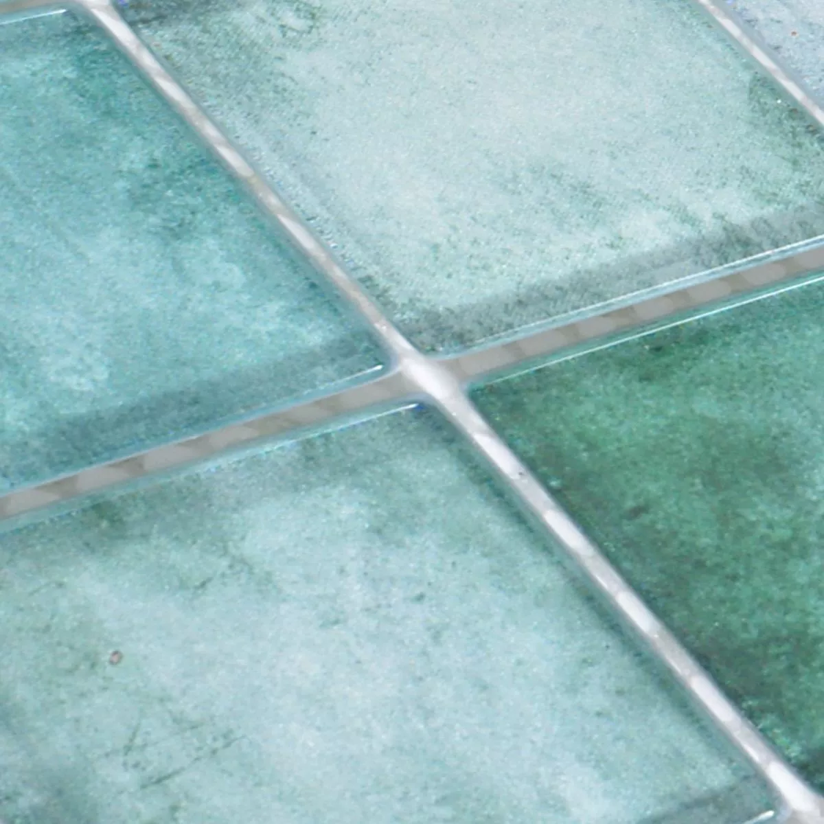 Muster von Glasmosaik Fliesen Clementine Grün