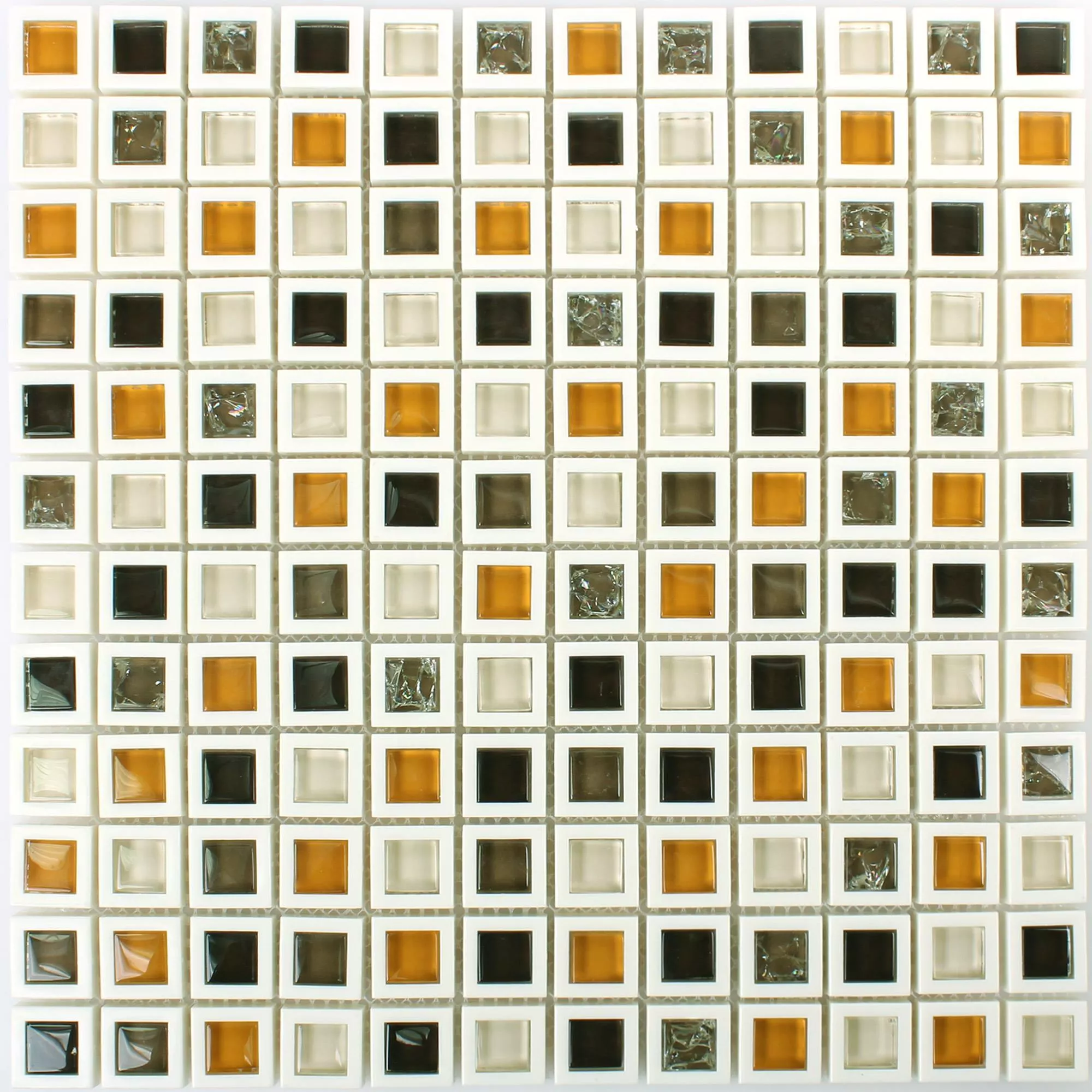 Glas Kunststoff Mosaik Anatolia Braun