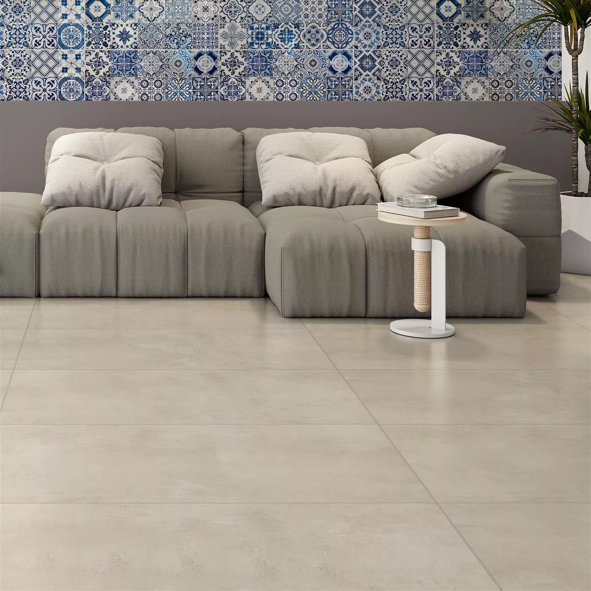 Campione Piastrelle Assos Cemento Ottica R10/B Beige 60x120cm