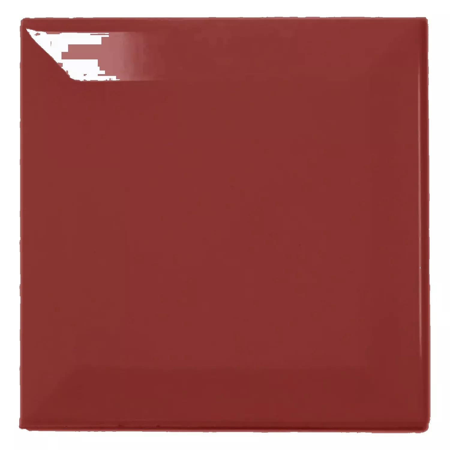 Metrofliese Rot Glänzend 10x10 cm Facette Catarina Burdeos