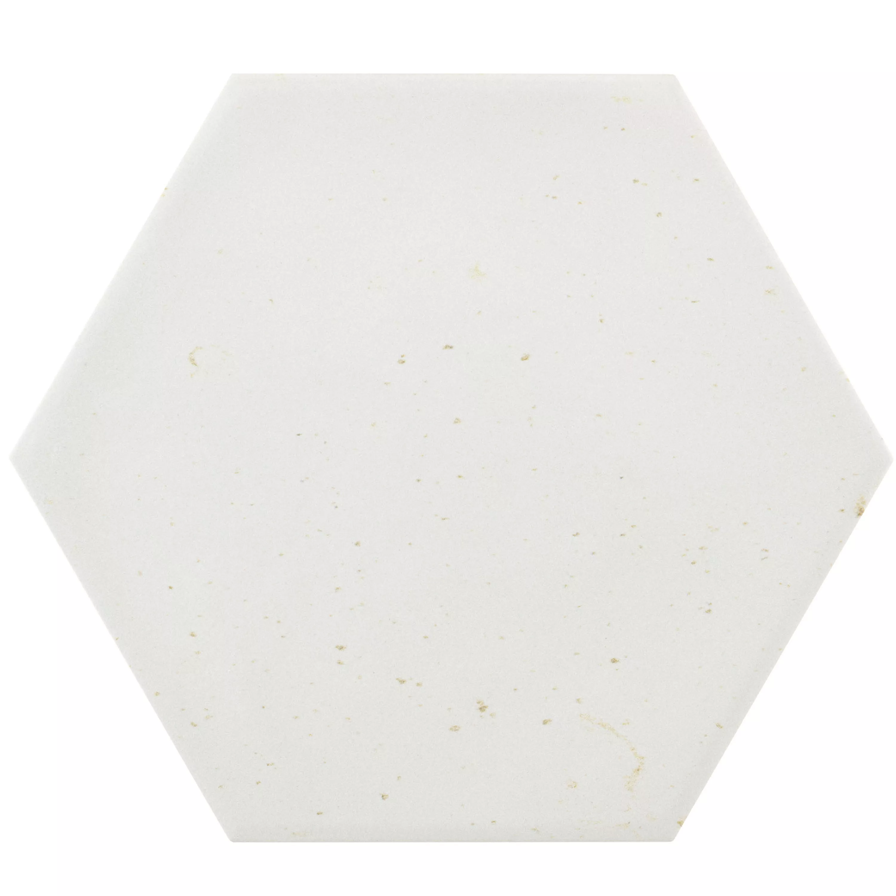 Bodenfliesen Arosa Matt Hexagon Weiß 17,3x15cm