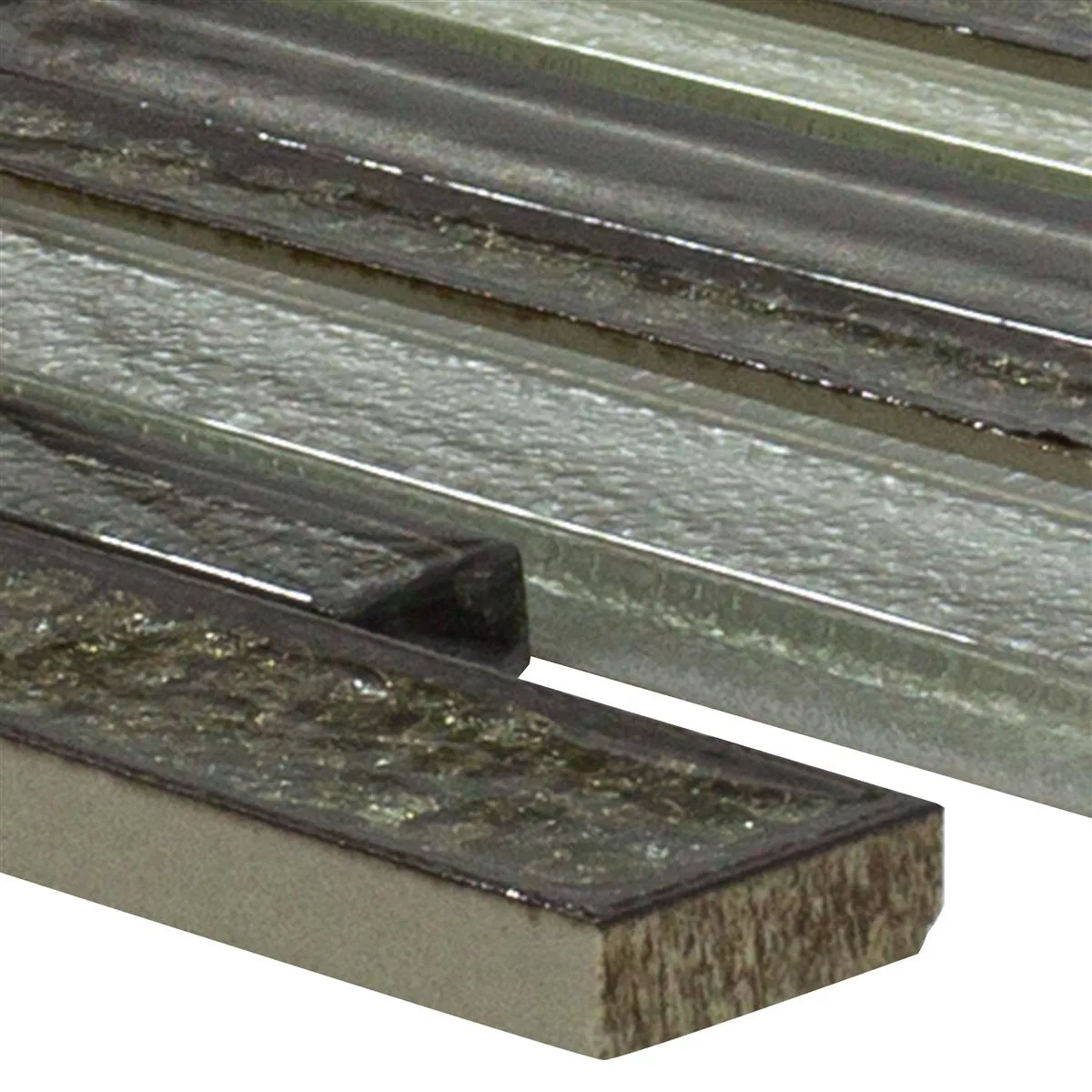 Glas Naturstein Mosaik Crystal Springs Brick Grau Glas Naturstein Mosaik Crystal Springs Brick Grau