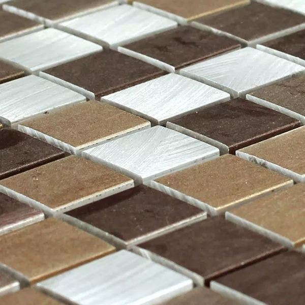Muster von Mosaikfliesen Aluminium Kupfer Mix 