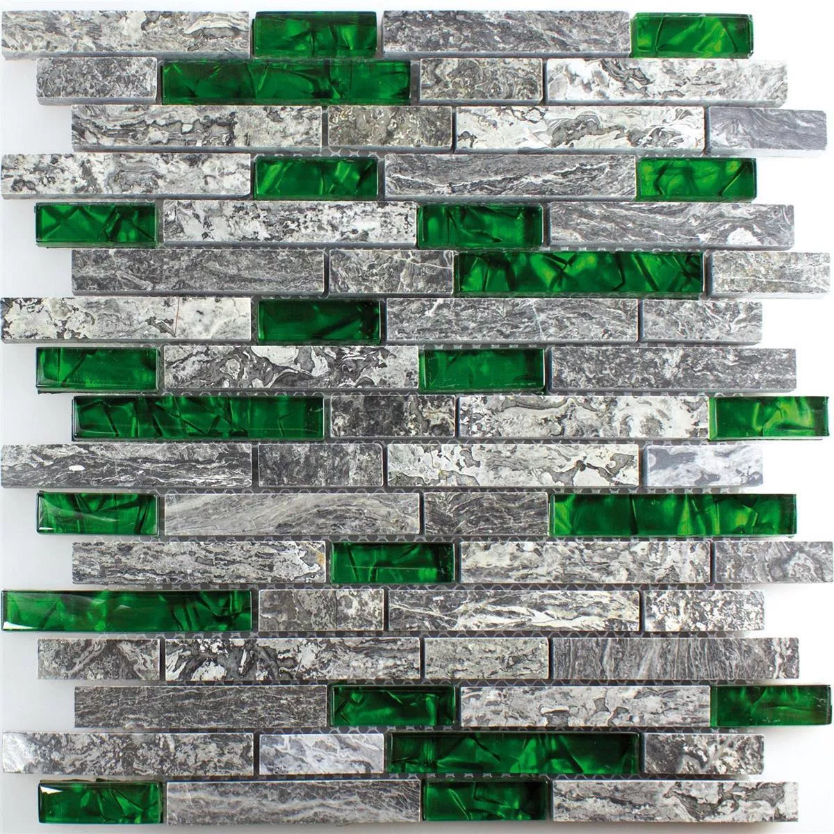 Mosaico Di Vetro Pietra Naturale Piastrelle Manavgat Grigio Verde Brick