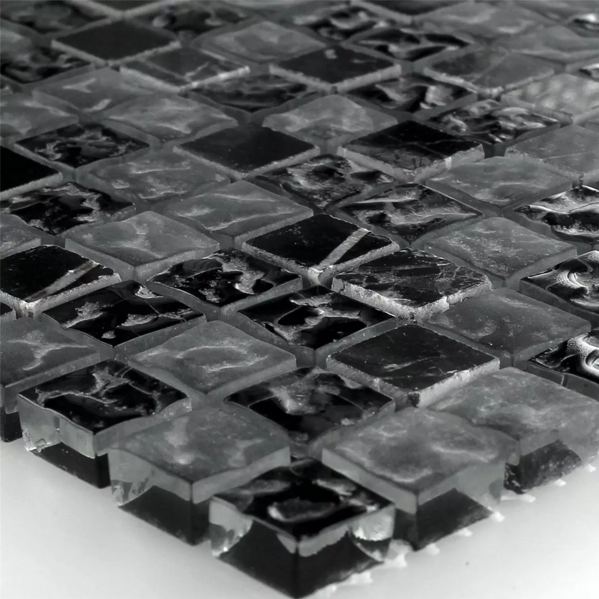 Mosaico Vetro Marmo Zambia Scanalata 15x15x8mm