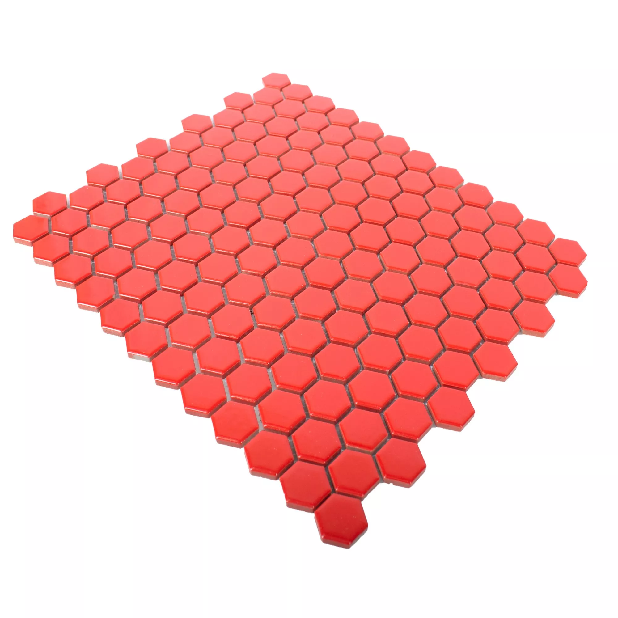 Échantillon Céramique Mosaïque Carrelage Zenon Rouge Mat