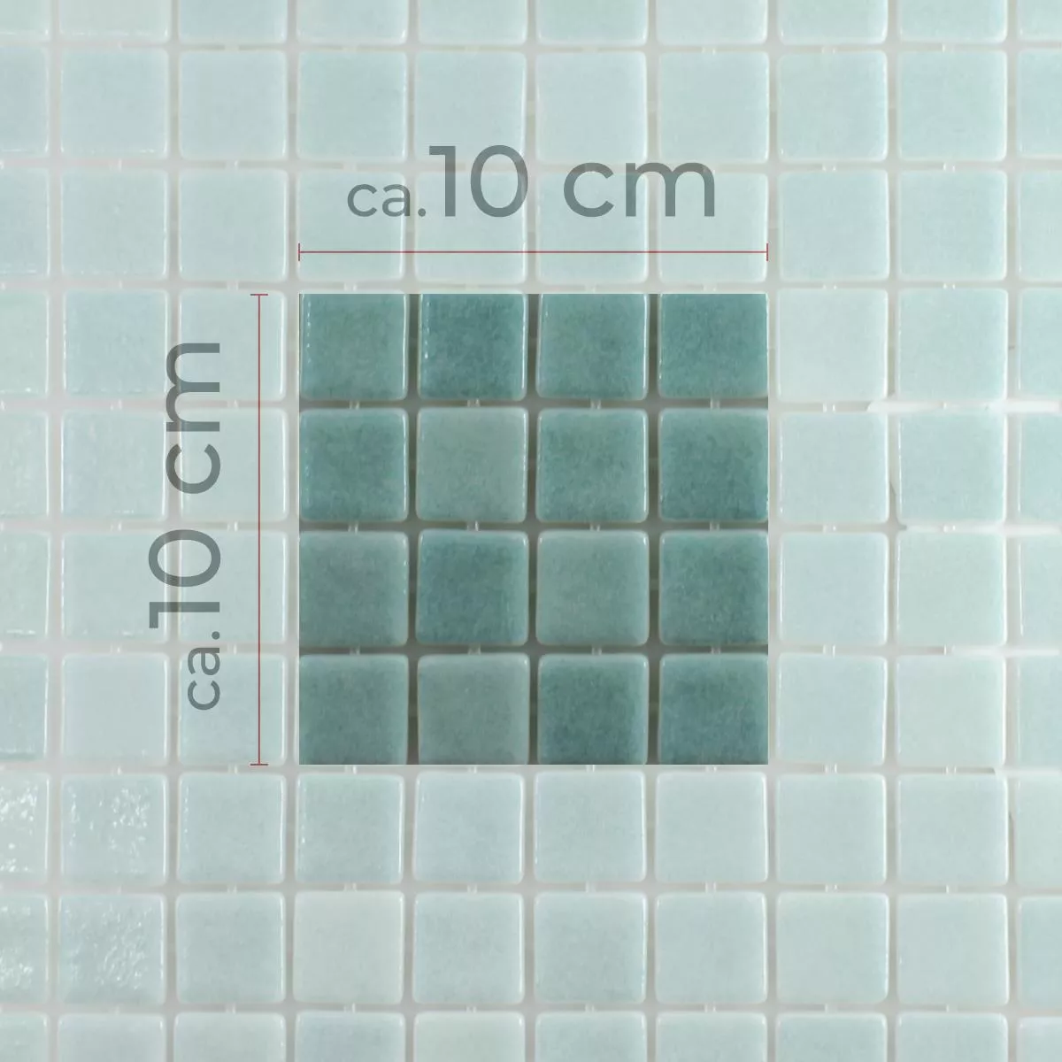 Muster von Glas Schwimmbad Pool Mosaik Lagune R11C Türkis