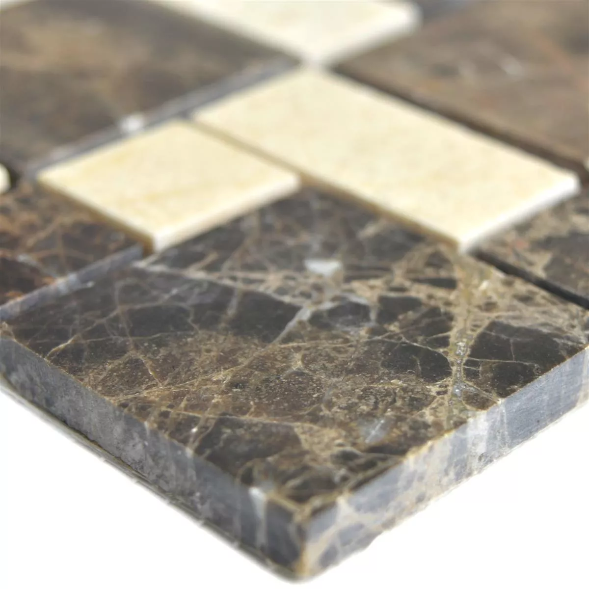 Marmor Naturstein Mosaik Fliesen Cordoba Emprador Dark Beige