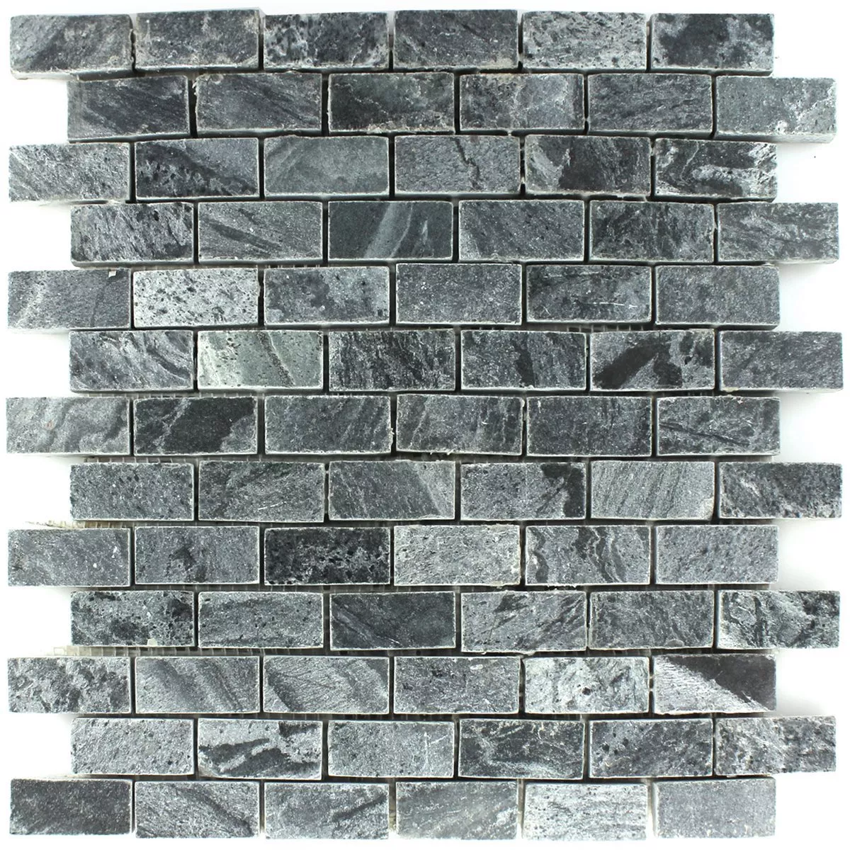Mosaikfliesen Quarzit Naturstein Poliert 25x50x10mm
