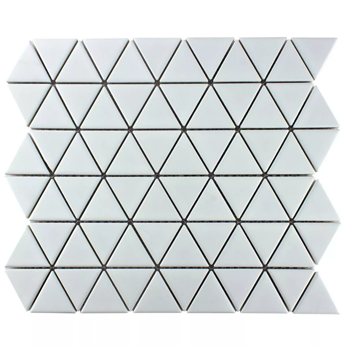 Keramik Mosaik Fliesen Arvada Dreieck Weiß Matt