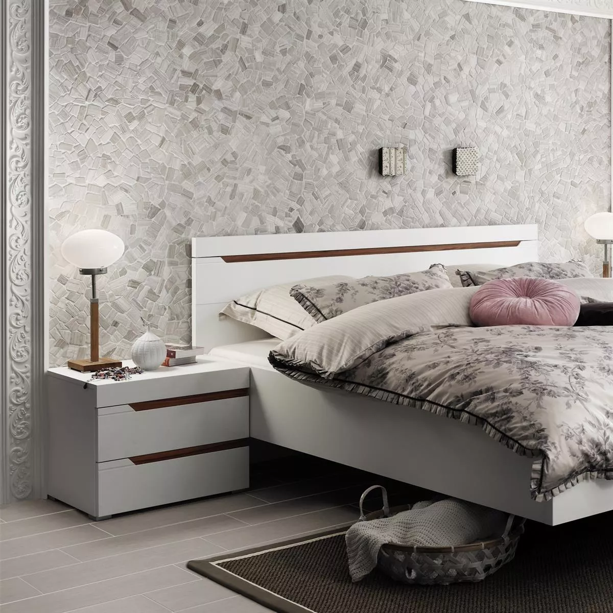 Campione Mosaico Marmo Rotte Piastrelle Caramello Beige